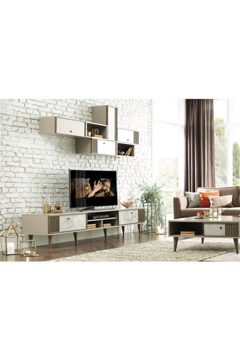 Enza Home Praga Tv Sehpası Üst Dolap