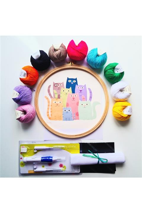 kecelemecele punch Punch Nakışı Başlangıç Hobi Seti