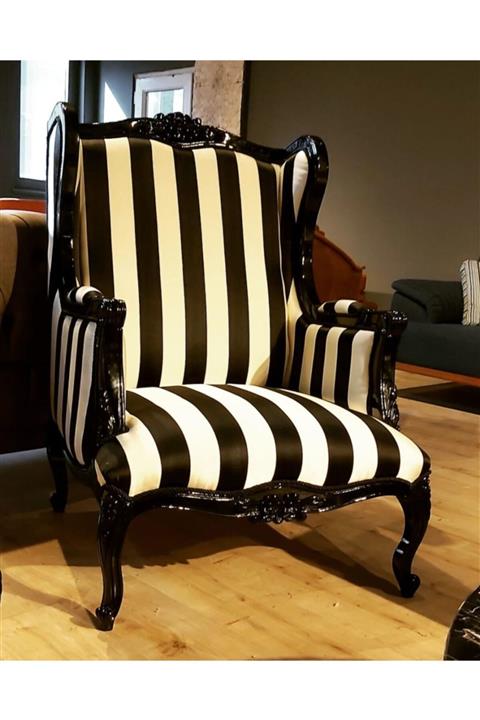 ERİZA Sultan Siyah-beyaz Zebra Berjer