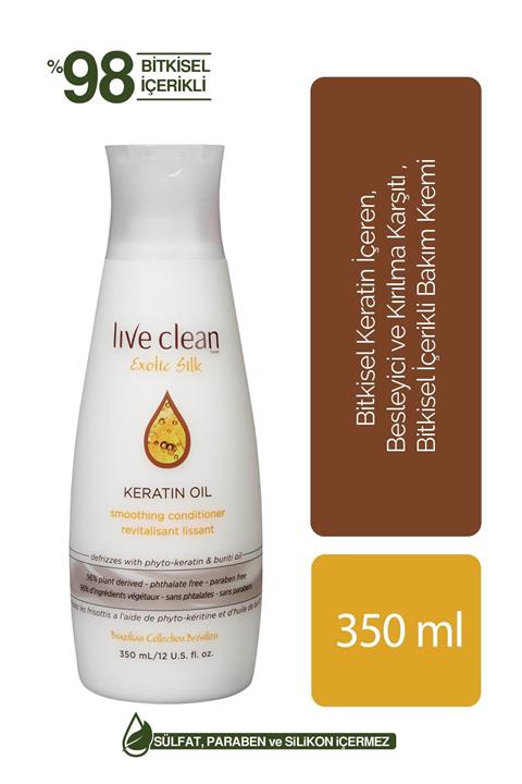 LIVE CLEAN Keratin Oil Saç Kremi  350 ml 65743332016