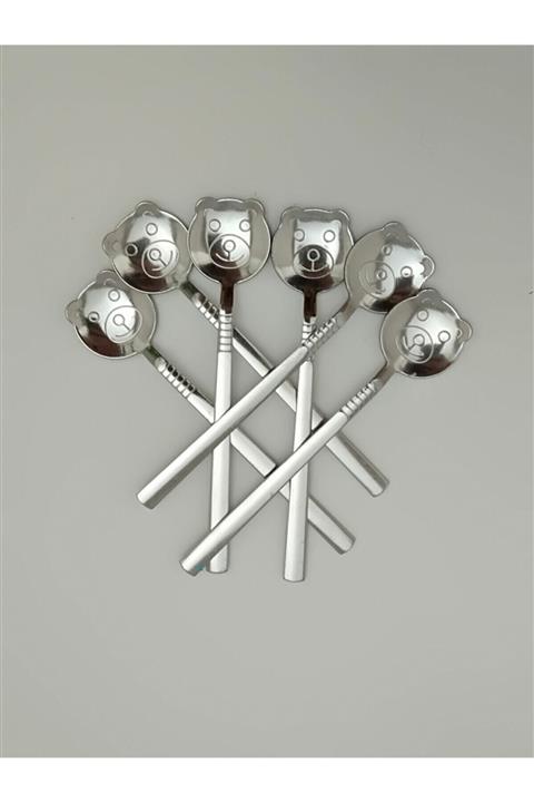 Oscar Life 12'li Ayıcık Şekilli Paslanmaz Çelik Çay Kaşığı