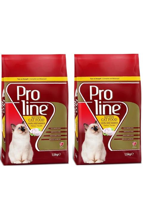 Pro Line Yavru Kedi Maması Tavuklu 1,5 kg 2 adet