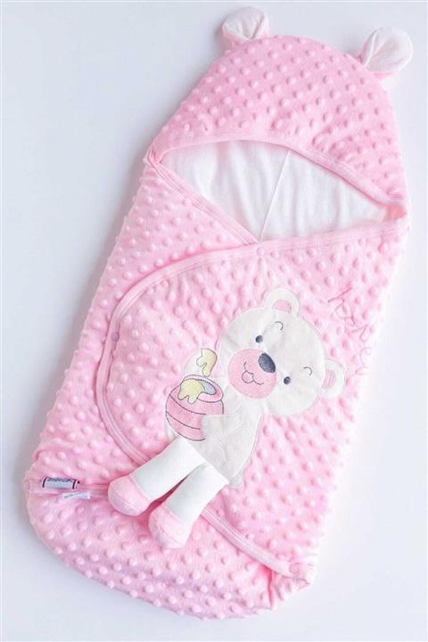 Bebecix Pembe Ayıcıklı Nohut Bebek Kundak