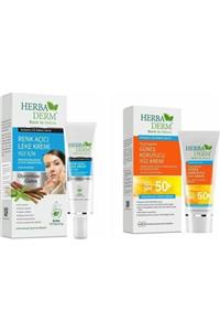 Herbaderm Herba Derm 50+ Spf Güneş Kremi 75 Ml + Renk Açıcı Leke Kremi 55 Ml