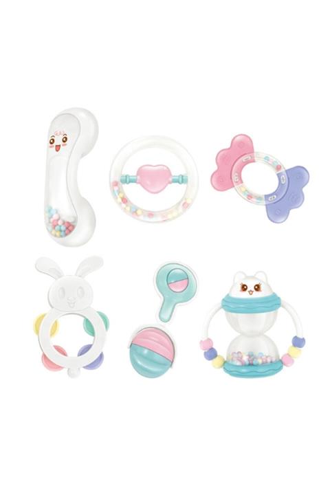 TIGOES Unisex Bebek Beyaz Çıngırak Seti