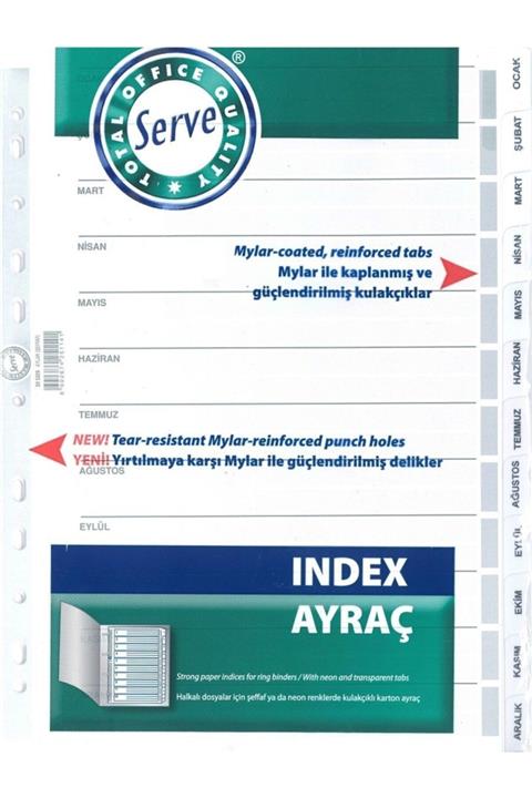 Serve Ayraç Aylar 10 Lu Paket