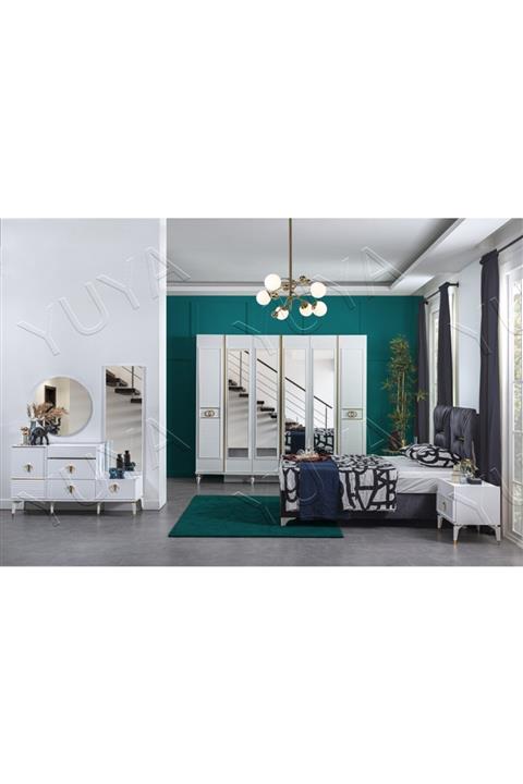 Çiftci Ticaret Beyaz Mdf Kapaklı Yatak Odası Takımı