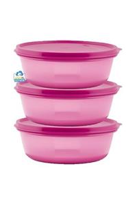 Tupperware Buzdolabı Saklama Kabı 600 ml 3'lü Set Mavi (ÜÇ ŞEKERPARE)