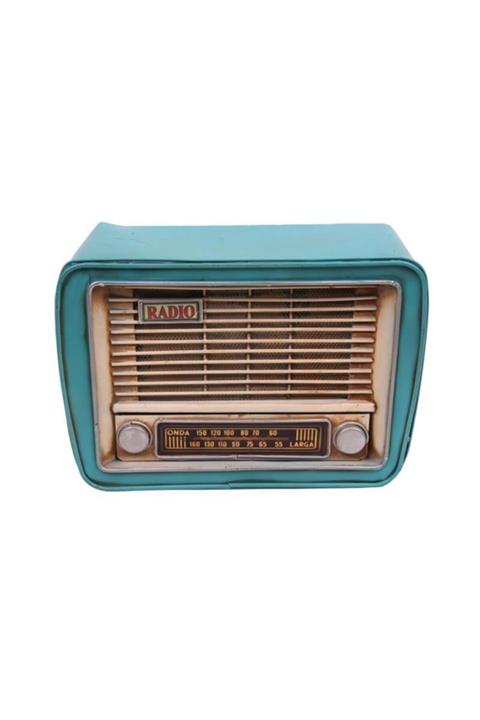 ASVASHOP Dekoratif Metal Radyo Kumbaralı Vintage Hediyelik
