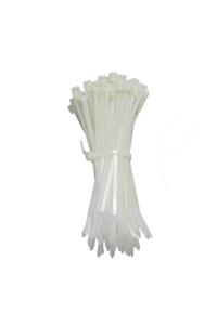 AKSUFEZ Plastik Beyaz Cırt Kelepçe 4.8 X 250mm 100lü Tnr-0357