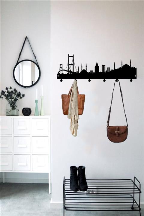 HouseART Istanbul - Modern Portmanto - Metal Duvar Askısı