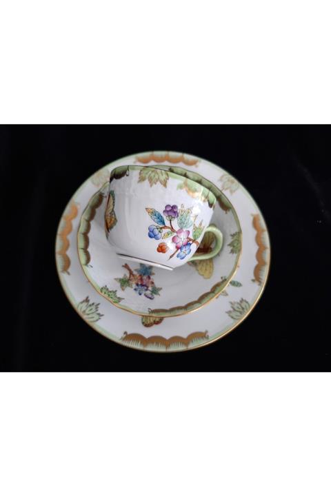 HEREND Vıctorıa Porselen Trıo Fincan - Kahve Fincanı