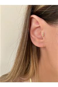 Okkostore Kadın Gold Rengi Çubuk Piercing Kıkırdak Tragus 8mm