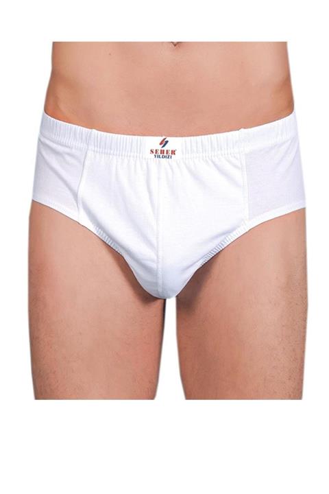 Seher Yıldızı Beyaz Erkek Slip Külot