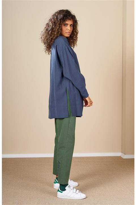 Mevra Nakışlı Pantolon Haki