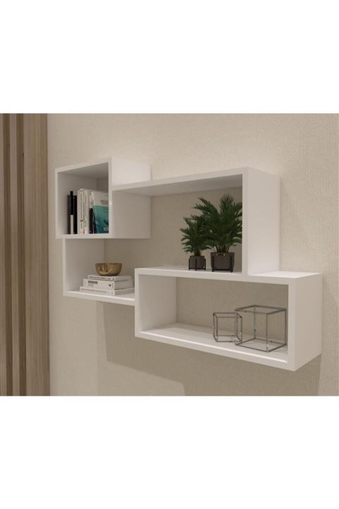 Dizaynmarket Duvar Rafı 1.sınıf Beyaz