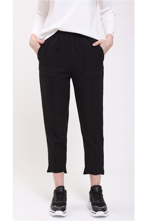 Invee Kadın Siyah Boru Paça Caz Pantolon