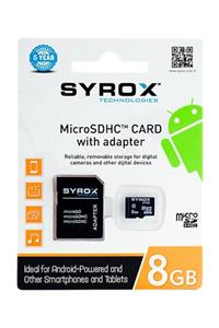 Syrox 8 Gb Micro Sd Card Hafıza Kartı Adaptörlü 8gb Hafıza Kartı Mc8