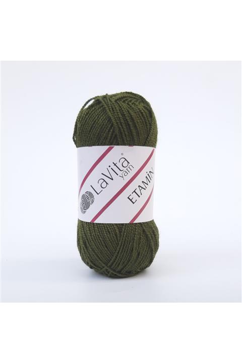 LaVita Yarn Etamin,kanaviçe Ve Punch Ipi (0031-HAKİ) 30gr - 130mt - 1 Adet