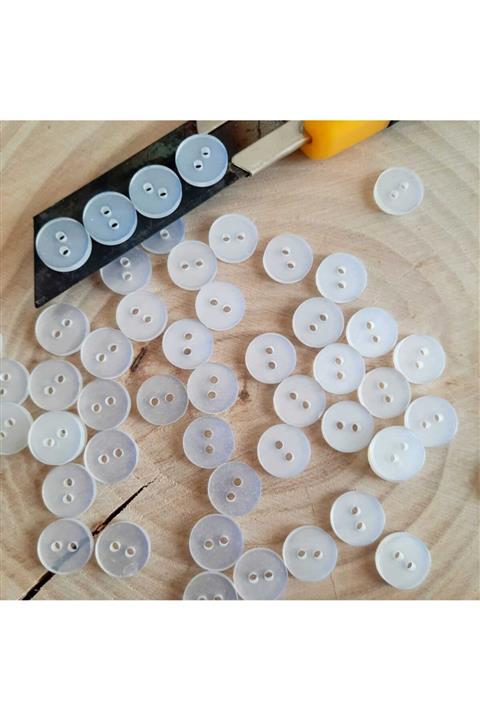 canan dizayn Polyester Sedef Düğme 11 Mm (20 Adet)