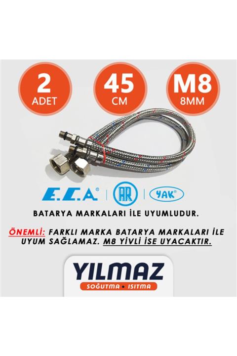 Eca Batarya Bağlantı Fleksi - Hortumu, Soğuk Ve Sıcak - 45cm