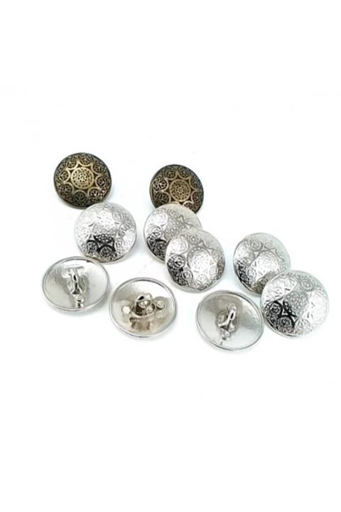 Şentürk aksesuar 20 Mm Şık Desenli Ayaklı Metal Düğme D-263
