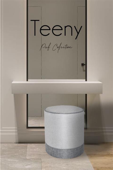 Zem Tenny Silinebilir Puf - Gri