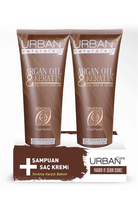 Urban Care Argan Yağı ve Keratin içeren Şampuan ve Saç Kremi 250 ml + 250 ml 8680690702099