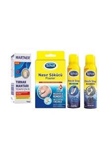 Scholl Wartner Tırnak Mantar Jeli+ayak Spreyi+nasır Sökücü Flaster+ayakkabı Sprey