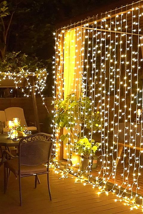 Trendpoint 2.5 X 2.5 Metre 8 Fonksiyonlu Perde Led 12 Saçaklı 180 Ledli Kablolu Fişli