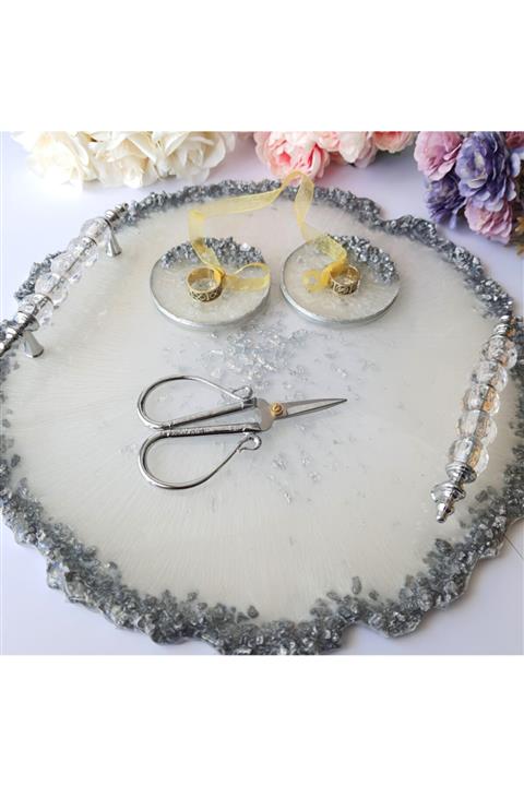 JANBARD Silver Gümüş Söz & Nişan Tepsisi