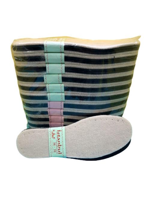 İstanbul Beyaz Keçeli Delikli Patiklik Taban 12 Çift