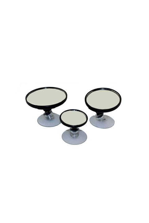 otodemir Renkli Ayna Set - Ayna Seti 3'lü - Yuvarlak Renkli Ayna Seti - Araba Ayna Seti 3 Adet - Araç Ayna