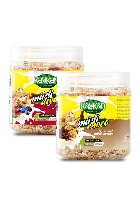 Kaykan Natural Foods Müsli Choco + Müsli Diyet Granola 350gr 2'li Paket