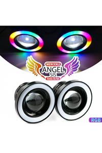 C9 Mercekli Angel Led Halkalı Sis Far Rgb Angel Sis 76 mm