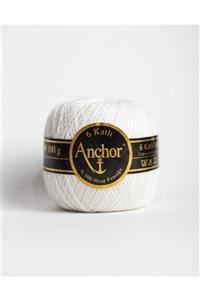 Anchor 6 Katlı Dantel Ipliği - No: 60 - 100 gr - Beyaz