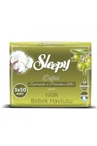 Sleepy Doğal Zeytinyağlı Pamuk Islak Havlu Mendil 36lı 1800 Yaprak