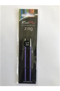 KnitPro Değiştirilebilir Metal Misinalı Şiş Ucu Zing 3,75 mm