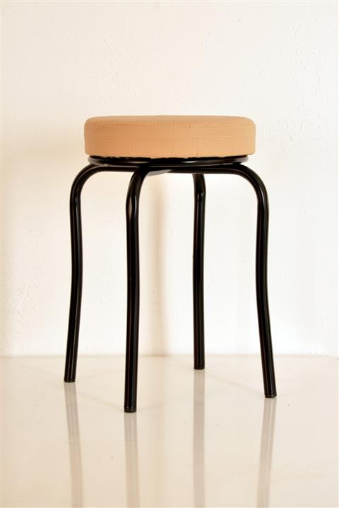 yılmaz masacılık 8 Li Cappucino Siyah Profil Tabure Metal Tabure Kalın Tabure Mutfak Taburesi