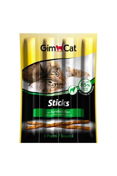 Gimcat Sticks Kuzu Etli Ve Pirinçli 4 lü Çiğnenti 20 gr 12'li Set
