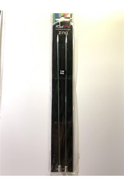 KnitPro Zing Düz Şiş 25cm 3mm