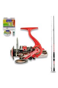 DAIWA Crossfire 244 Remixon Redmaster 4000 Remixon 150m Ip Misina Spin Seti