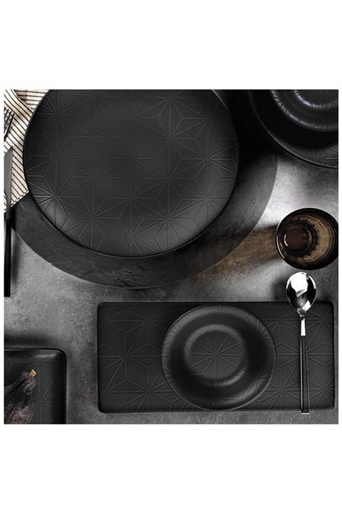 Kütahya Porselen Siyah Yemek Seti -894006 48 Parça 12 Kişilik