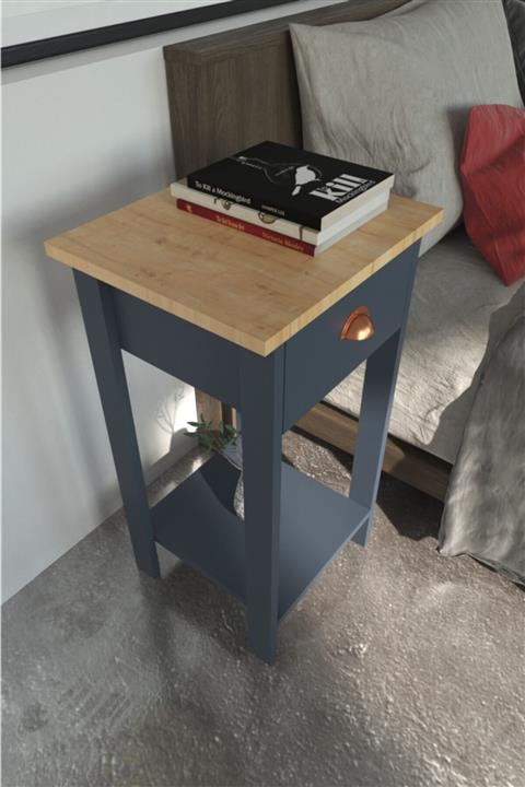 MOBU CONCEPT Antrasit Gövdeli Tek Çekmeceli Komodin