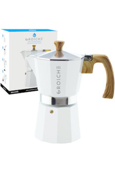 Grosche Milano Moka Pot Beyaz 6 Cup 275 Ml