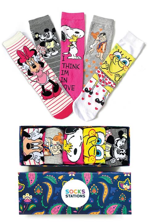 Socks Stations 5’li Sevgi Desenli Renkli Hediye Çorap Kutusu/ Yılbaşı Çorapları Ve Yılbaşı Hediyesi