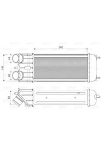 ÖZGÜÇYEDEK Turbo Intercoller Radyatoru P207 P1007 C2 C3 Iı 1,6hdı 16v Olcu: (300×147×76)