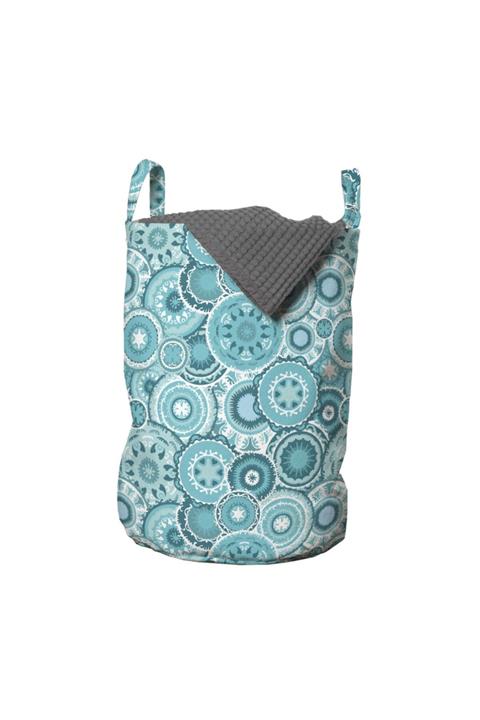 Rengirenk Geometrik Çamaşır Sepeti Şal Desenli Çiçek