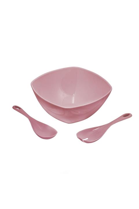 EWs Kitchenwaree Akrilik Soft Pembe Kare Salata Kasesi