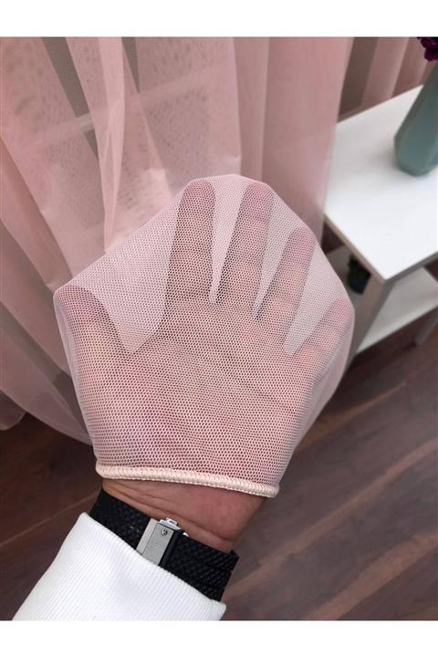 Esse Home Yavru Ağzı-pembe Rengi Grek Tül Perde, 300x260, Seyrek Pile, 1/2